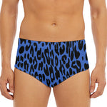 Blue Leopard Print Men's Triangle Swim Briefs