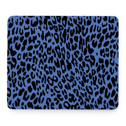 Blue Leopard Print Mouse Pad