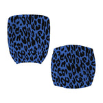 Blue Leopard Print Office Chair Cover