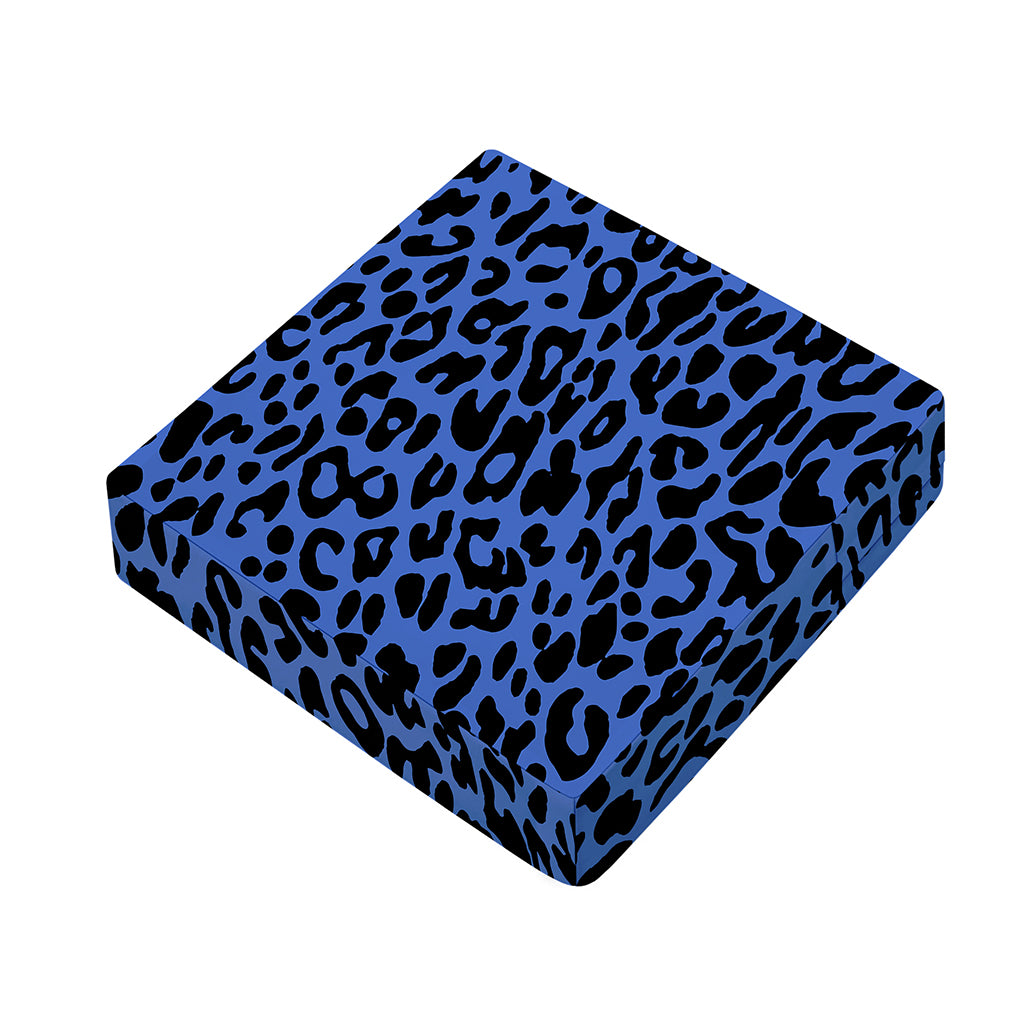 Blue Leopard Print Outdoor Seat Cushion Cover