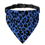 Blue Leopard Print Over The Collar Dog Bandana