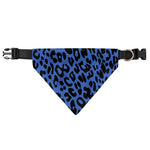 Blue Leopard Print Over The Collar Dog Bandana