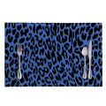 Blue Leopard Print Placemat