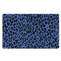 Blue Leopard Print Polyester Doormat