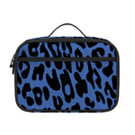 Blue Leopard Print Portable Lunch Bag