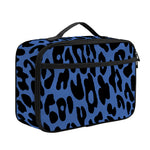 Blue Leopard Print Portable Lunch Bag