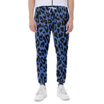 Blue Leopard Print Scuba Joggers