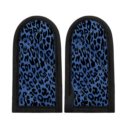 Blue Leopard Print Skillet Handle Cover