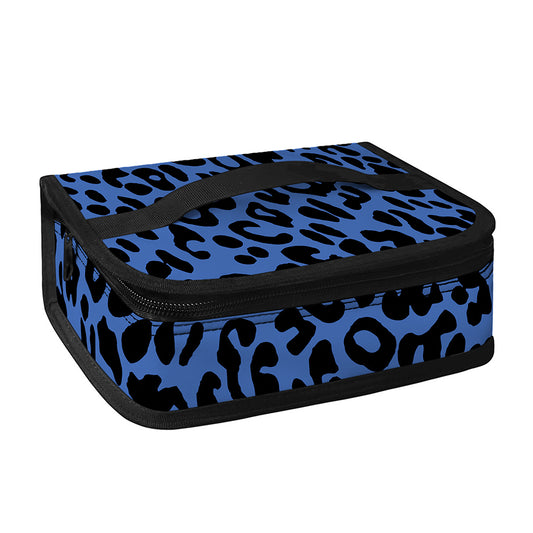 Blue Leopard Print Small Lunch Bag