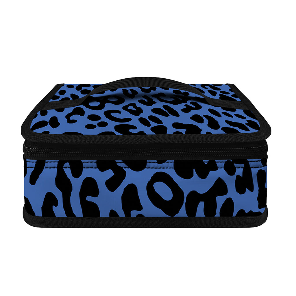 Blue Leopard Print Small Lunch Bag