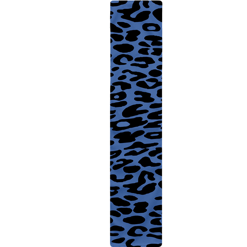 Blue Leopard Print Table Runner