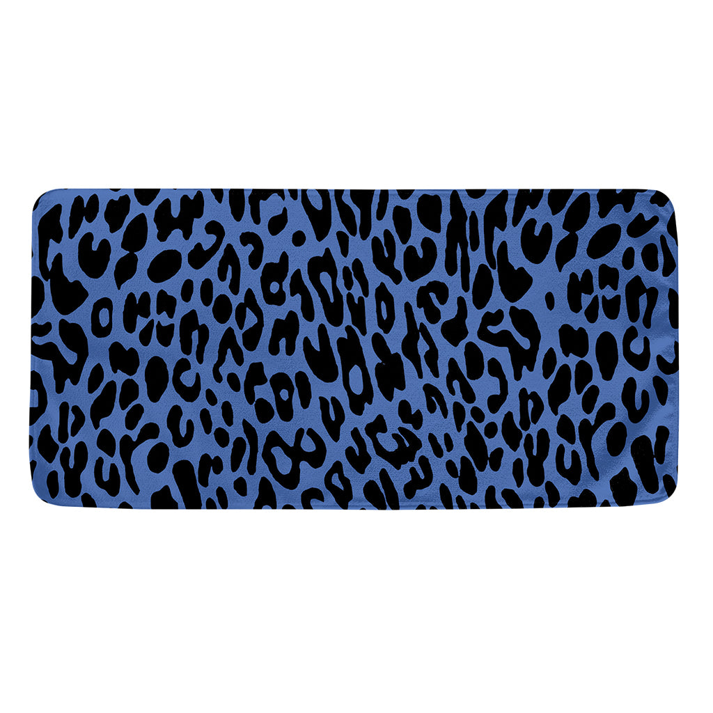 Blue Leopard Print Towel