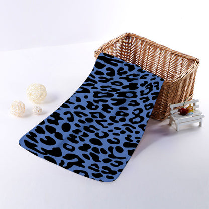 Blue Leopard Print Towel