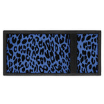 Blue Leopard Print Trifold Wallet