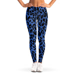Blue Leopard Print Women's Leggings