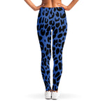 Blue Leopard Print Women's Leggings