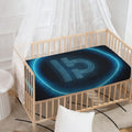 Blue Libra Zodiac Sign Print Baby Crib Sheet
