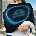Blue Libra Zodiac Sign Print Baby Seat Cover
