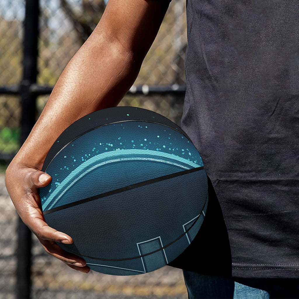 Blue Libra Zodiac Sign Print Basketball