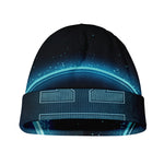 Blue Libra Zodiac Sign Print Beanie