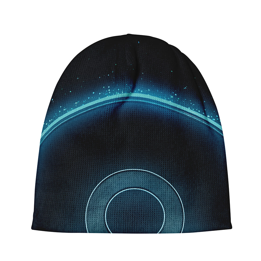 Blue Libra Zodiac Sign Print Beanie