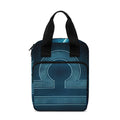 Blue Libra Zodiac Sign Print Bible Tote Bag