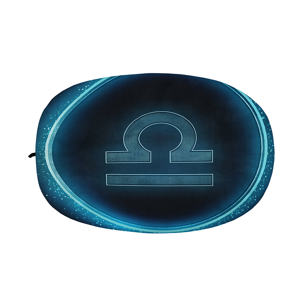 Blue Libra Zodiac Sign Print Car Side Mirror Covers