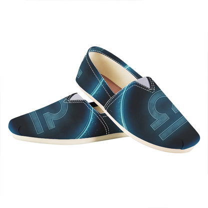Blue Libra Zodiac Sign Print Casual Shoes