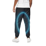 Blue Libra Zodiac Sign Print Cotton Pants