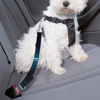 Blue Libra Zodiac Sign Print Dog Seat Belt