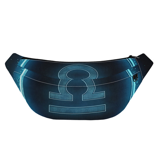 Blue Libra Zodiac Sign Print Fanny Pack