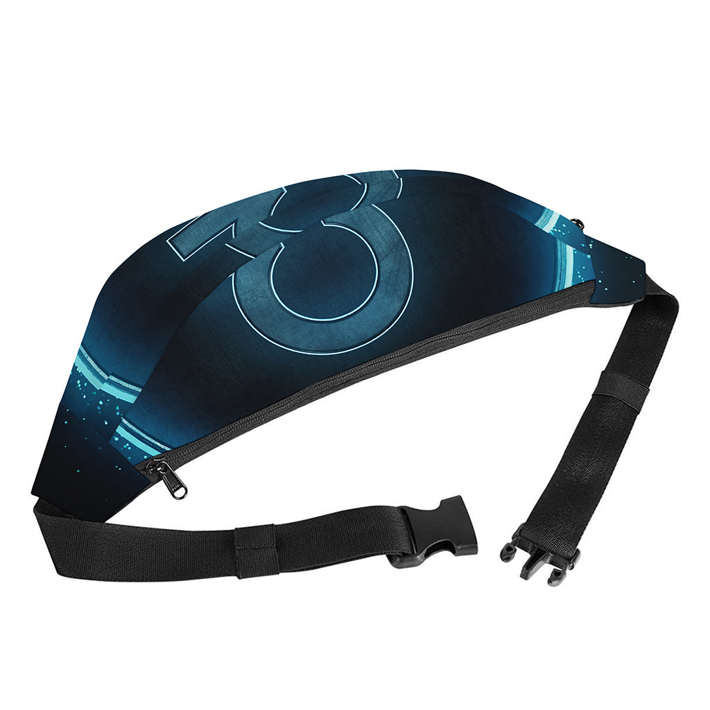 Blue Libra Zodiac Sign Print Fanny Pack