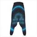 Blue Libra Zodiac Sign Print Hammer Pants