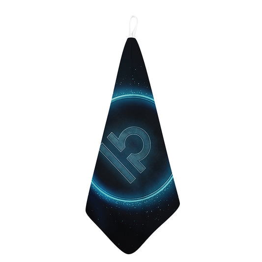 Blue Libra Zodiac Sign Print Hand Towel