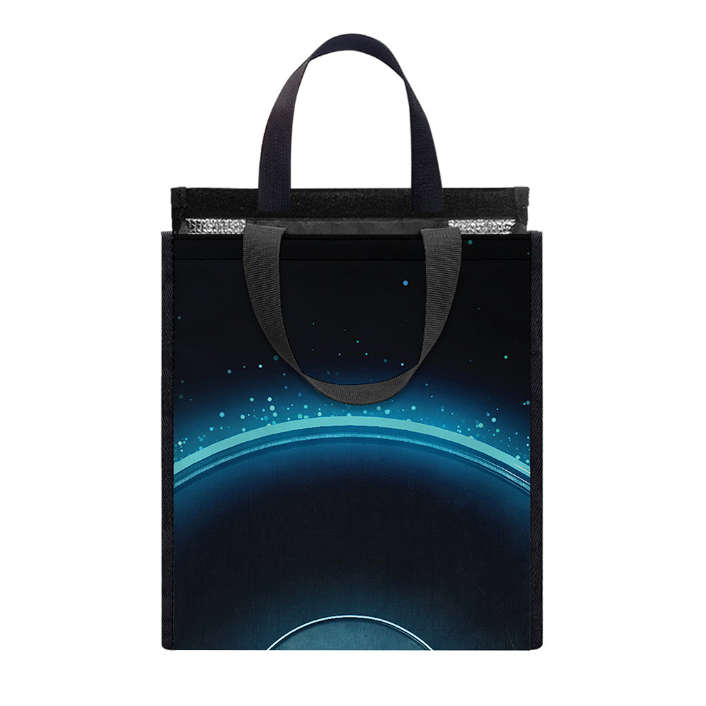 Blue Libra Zodiac Sign Print Insulated Lunch Tote