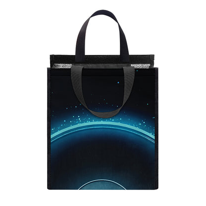 Blue Libra Zodiac Sign Print Insulated Lunch Tote