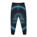 Blue Libra Zodiac Sign Print Jogger Pants