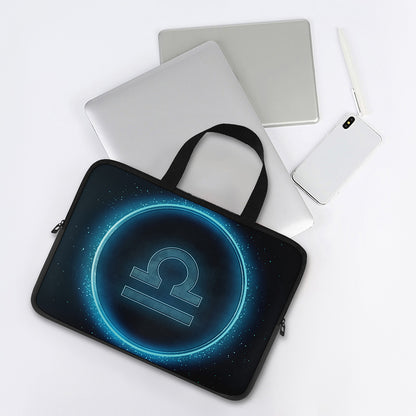 Blue Libra Zodiac Sign Print Laptop Sleeve With Handle