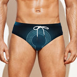 Blue Libra Zodiac Sign Print Men's Swim Briefs