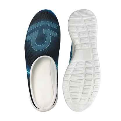 Blue Libra Zodiac Sign Print Mesh Casual Shoes