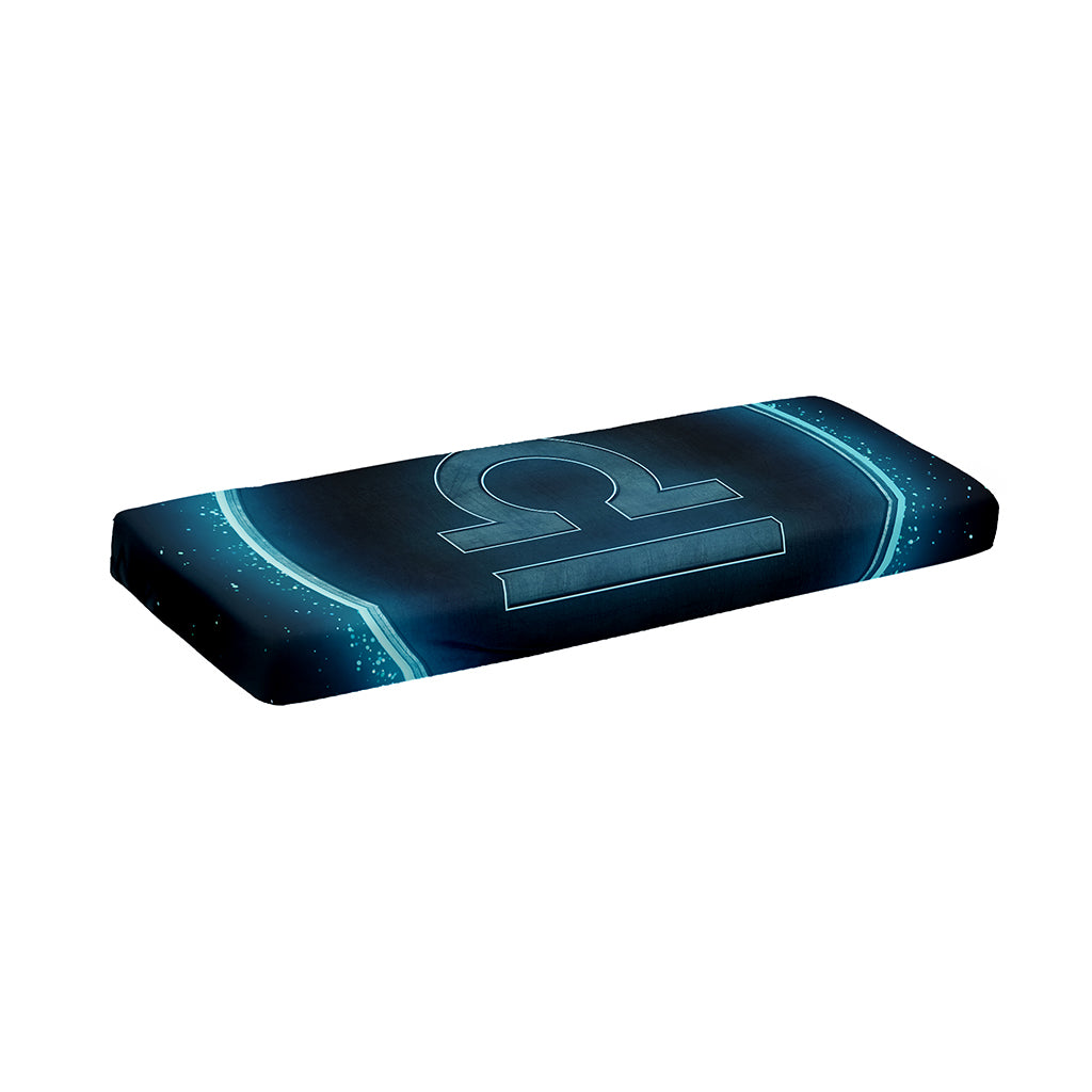 Blue Libra Zodiac Sign Print Piano Keyboard Cover