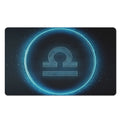 Blue Libra Zodiac Sign Print Polyester Doormat