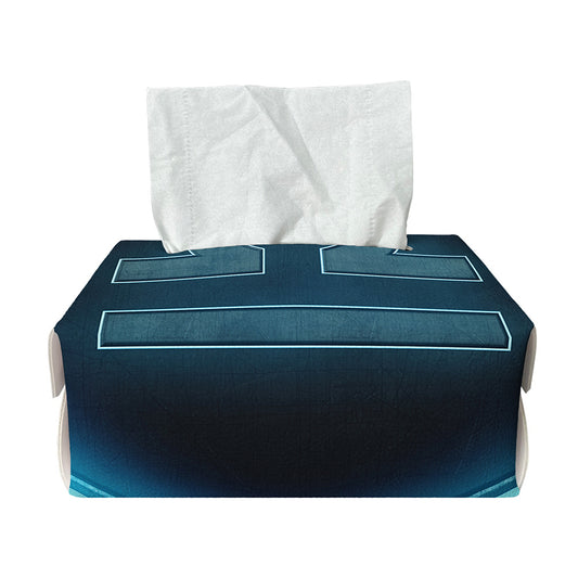 Blue Libra Zodiac Sign Print Rectangle Tissue Box Cover