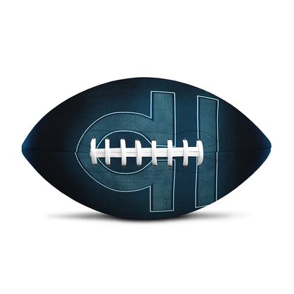Blue Libra Zodiac Sign Print Rugby Ball