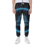 Blue Libra Zodiac Sign Print Scuba Joggers