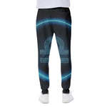 Blue Libra Zodiac Sign Print Scuba Joggers