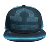 Blue Libra Zodiac Sign Print Snapback Cap