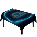 Blue Libra Zodiac Sign Print Tablecloth