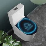 Blue Libra Zodiac Sign Print Toilet Lid Cover