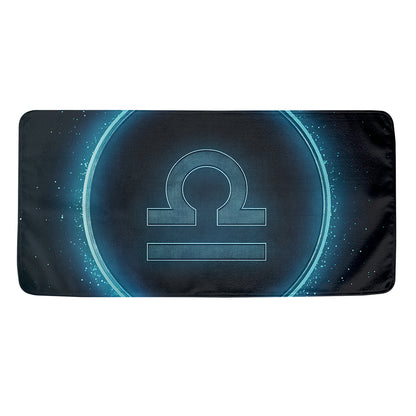 Blue Libra Zodiac Sign Print Towel